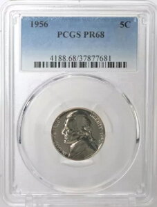 PR68 1956NWFt@[\jbP PCGSO[h US 5C v[t P-MINT EXACT RC1