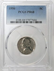 PR68 1956NWFt@[\jbP PCGSO[h US 5C v[t P-MINT EXACT RC1
