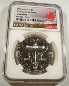 1982 NGC MS69 DPL �J�i�_ �V���o�[ �h�� ���W�[�i 1882-1982 S$1 MS 69 D �v���[�t ���C�N