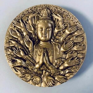 銅メダル/千手観音/瀋陽造幣局製/60mm