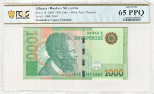 2019 AojA 1000 P P-78a B324a PCGS 65 PPQ *{O_j* ōiŗBmĂ 1/0