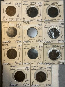 �t�����X 1855 - 1857 5 �T���`�[�� G - XF 11 �R�C�����b�g ������ A�AB�AD�AK�AW�ABB�AMA