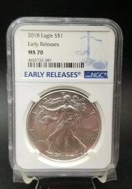 2018年 アメリカン・シルバー・イーグル NGC MS70 アーリーリリース 証明書 4652732-387