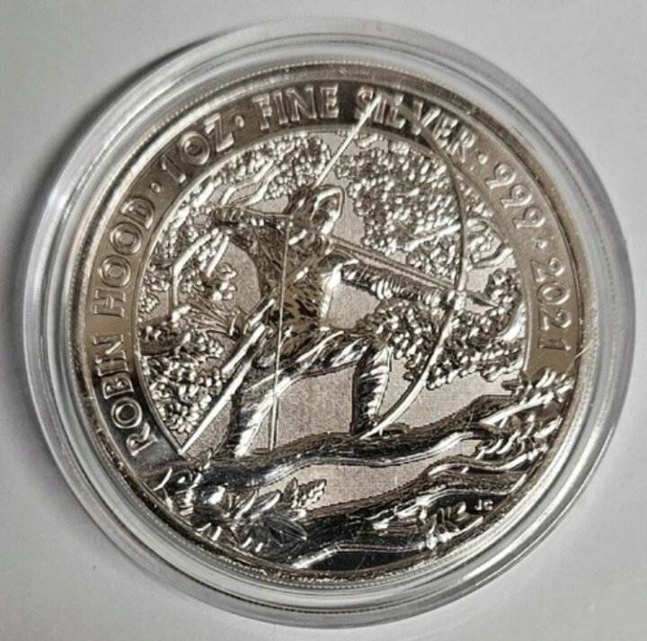 楽天市場】2021年 イギリス ロビンフッド 1オンス 2ポンド銀貨 