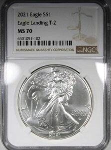 2021年 タイプ2 アメリカン シルバー イーグル NGC MS70 パーフェクトグレード コイン