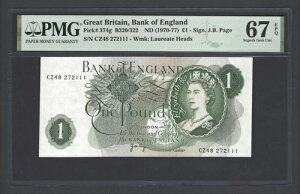 CMX 1|h 1970-77N P-374g PMG 67 EPQB󏭉lAO[hAbv1_̂