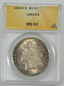 1880-S �����K���E�_���[ ANACS�F�� MS 62 �S�[���f���g�[���V���o�[�_���[