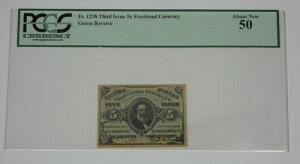 ��3�񔭍s 1864�N12��5���`1869�N8��16�� 5�Z���g���� PCGS ��V50 Fr# 1238