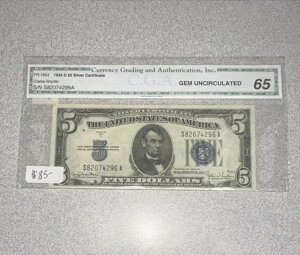 1934d 5�h�� 5�h���⌔ SC���� Fr.1654? CGA Gem ������ 65