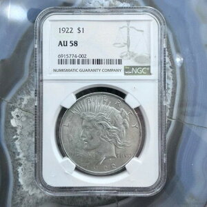 1922N AJ 90% a NGC AU 58 #002-DE