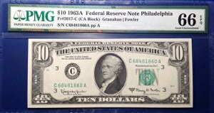 1963A 10hAMs Fr-2017-C tBftBA PMG66 Gem EPQ