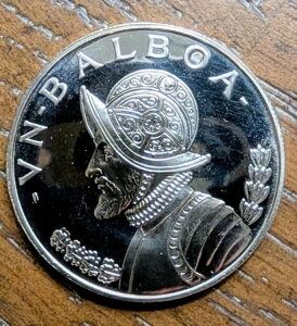 1972年 1バルボア シルバー パナマ ほぼ完璧なプルーフ。まるで鏡のようです!写真をご覧ください