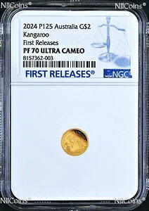 2024�N �I�[�X�g�����A �~�j���[ �J���K���[ �v���[�t 9999 �S�[���h 0.5g $2 NGC PF70 �R�C�� FR �u���[Lb