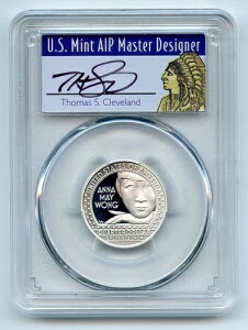 2022 S 25C シルバー アンナ メイ ウォン クォーター PCGS PR70DCAM FS トーマス クリーブランド ネイティブ