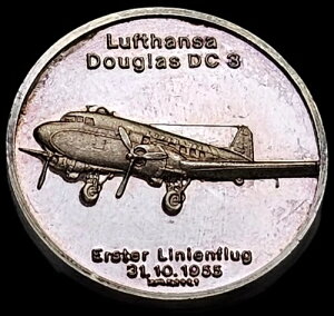 1955 ���t�g�n���U �_�O���X DC 3 �G���X�^�[ .999 �V���o�[ �v���[�t ���_�� # 1117