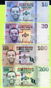 XWh / eSwatini 10 20 100 200 G}Qj 2010 2014 P36a P37a P39 P40b UNC