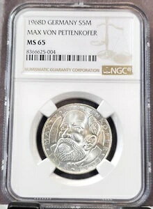 1968�N �h�C�c �V���o�[ 5�}�[�N �}�b�N�X�E�t�H���E�y�b�e���R�t�@�[ NGC MS 65 �W�F�� BU BEAUTY