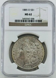 アメリカ モルガン銀貨 1ドル 1885-O NGC: MS62 #C611