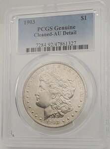 1903年 モルガン銀貨 PCGS 正規品 AU 詳細