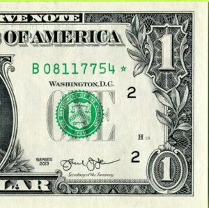 AJ - USA 1h 2013 Fr#3002-B* UNC / dԍ / X^[ B08117754*