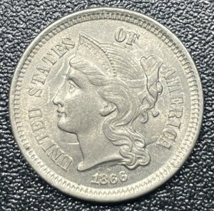 1866�N 3�Z���g�j�b�P�� US 3CN �����^�R�C�� ������ �_�C�N���b�V��