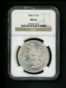 1885 O 米国モルガン銀貨 $1.00 $1 NGC MS 63 UNC ホワイトオリジナル表面