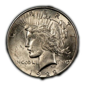 1922-S 1ドル銀貨平和ドル - UNC - SKU-D5568