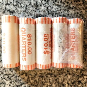 2001 D 州 25セント硬貨 H/T 銀行ロール NY NC RI VT KY (5) 未流通