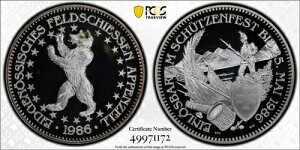 �X�C�X 1988�N 50�t���� PCGS PF68 Dcam �A�b�y���c�F�� �n�[�o�[�����O 28a