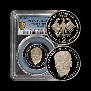 hCcB1998NA2}NAJ - PCGS PR70 - Top Pop ?? Willy Brandt Hamburg RARE