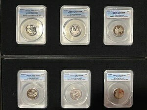 2009-S 米国DCおよび領土州クォーター硬貨6枚セット ANACS PR70 DCAM X84