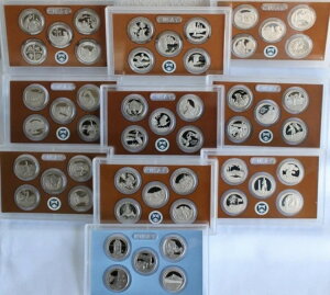 2010年〜2019年 アメリカ・ザ・ビューティフル プルーフ ATB 10セット 50コイン パーク クォーターロット