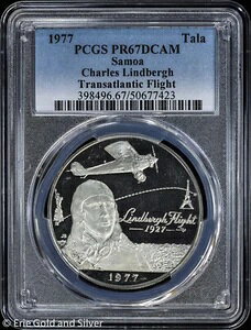 1977�N �T���A �`���[���Y�E�����h�o�[�O �吼�m���f��� �v���[�t�R�C�� PCGS PR 67 DCAM