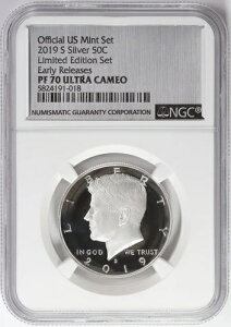 2019-S �P�l�f�B �V���o�[ �v���[�t �n�[�t�_���[ NGC PF70 �E���g���J���I 50�Z���g �����