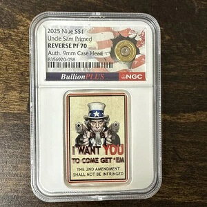 2025�N 1�h�� �j�E�G ���o�[�X�v���[�t �V���o�[ �A���N���T�� �v���C�� NGC PF70 ���K�i 9mm �u���I���v���X