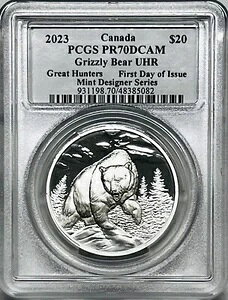 2023�N �J�i�_ �V���o�[ 20�h�� �O���Y���[�x�A UHR PCGS PR70 DCAM FDOI �X�U���i�E�u�����g