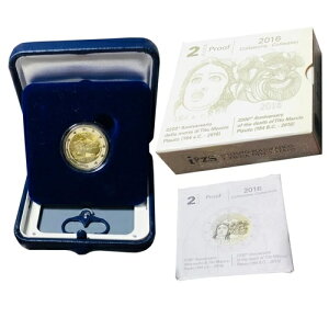 2ユーロ硬貨 イタリア 2016年「ティト・マッチオ・プラウト没後2200年」 / プルーフ