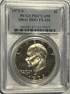 1972-S �V���o�[ �A�C�[���n���[ �h�� �_�u���_�C DDO FS-101 PCGS PR67CAM