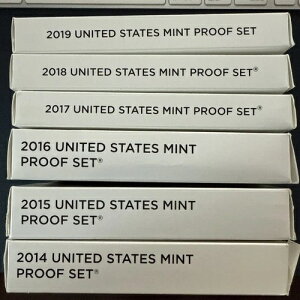 2014 - 2019 米国造幣局 プルーフセット コレクション