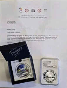 2020 �����I�����s�b�N �A�����J�`�[�� �⃁�_�� 1,000 ���� 1 �� NGC PF70??FLAWLESS??CoA