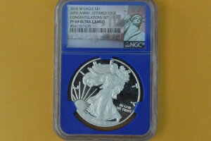 2016 W �v���[�t �V���o�[ �C�[�O�� NGC PF69 ���j���Z�b�g - �X�|�b�g