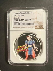 春麗 2021 フィジー カプコン ストリートファイターII NGC PF70 ウルトラカメオ プルーフ S50C