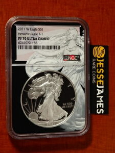 2021 W プルーフ シルバー イーグル NGC PF70 ウルトラカメオ ウォーキング リバティ コアホルダー T1