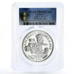 ���x���A 10�h�� F1���[�X �A�����E�v���X�g PR69 PCGS ��� 1992�N