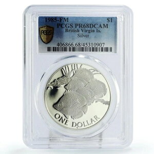 �C�M���X�̃��@�[�W������ 1�h�� �o�^�t���C�t�B�b�V�� PR68 PCGS ��� 1985�N