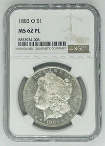 1883-O ���[�K����� 1�h���d�� NGC MS 62 �v���[�t