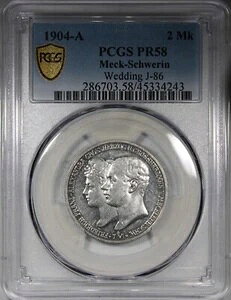 1904-A �v���[�t ���b�N�E�V�����F���[�� 2�}�[�N PCGS PR58 �E�F�f�B���O J-86