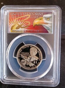 2020-S PCGS PR70DCAM FDOI トーマス・クリーブランド・イーグルコイン。希少価値50枚中1枚