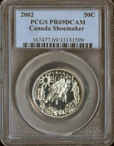2002�N�J�i�_50�Z���g�V���[���[�J�[�V���o�[50C PCGS PR69 DCAM - �i��