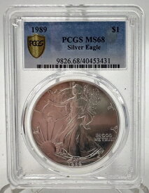 1989年 1ドル アメリカ アメリカンイーグル 1オンス .999 PCGSグレード MS 68 中古